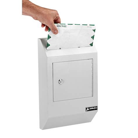 tiger supplies steel drop box cash|AdirOffice Wall Mount White Metal Standard Lockable .